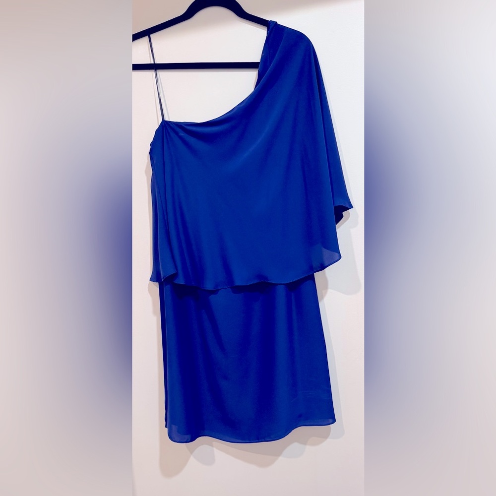 Stunning Amanda Uprichard one shoulder dress.